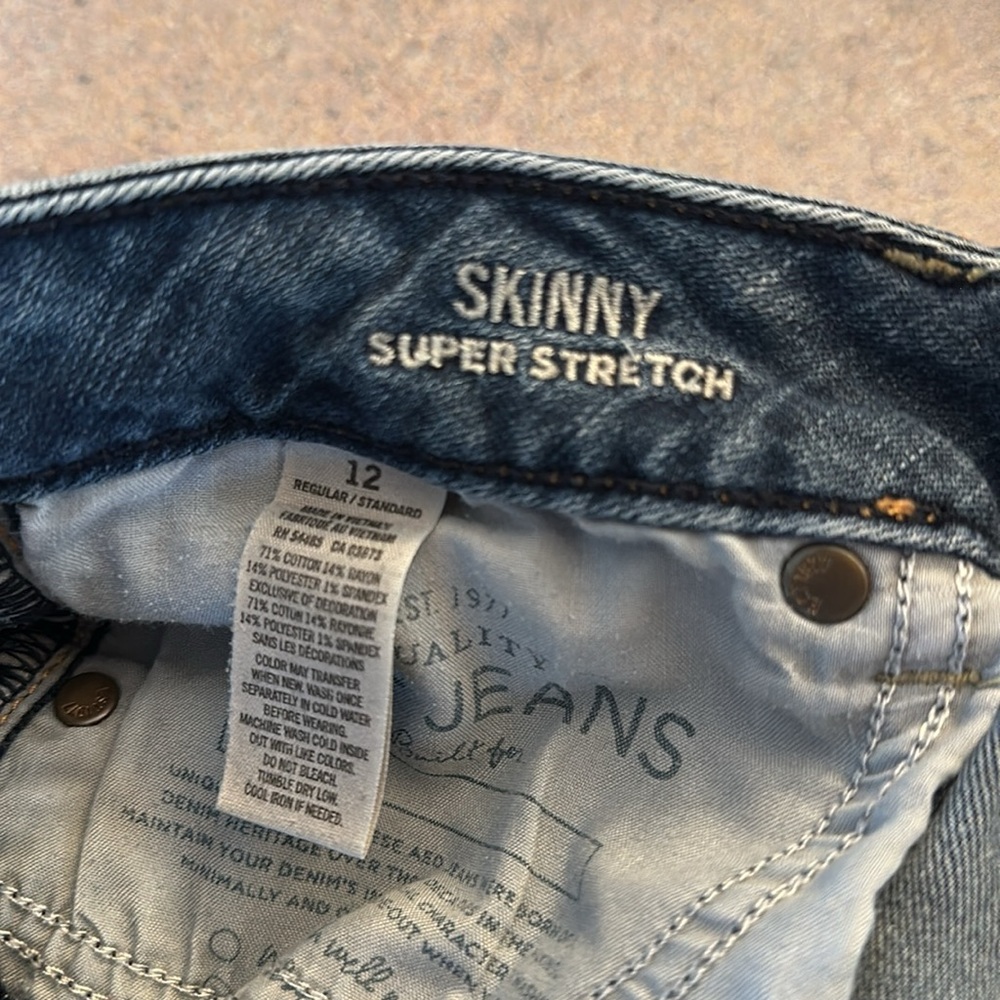 American Eagle skinny super stretch jeans size 12. - Picture 8 of 9